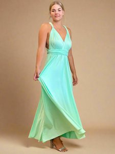 Clothing: Mint Green Convertible Infinity bridesmaid dress Express NZ wide