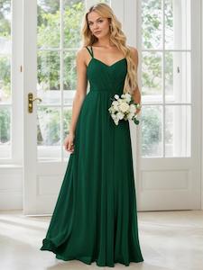 Aminata emerald gown with lace up back s8 Express NZ wide