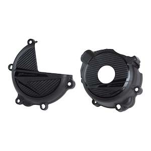 Polisport Kit Clutch + Ignition Cover - Suzuki DRZ ('00->) Black