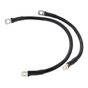 Motorcycle or scooter: Battery Cable Kit - Black. Fits Sportster 1981-2003.