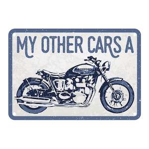 Oxford Garage Metal Sign: "My Other Car’s A"