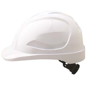 Clothing: V9 Hard Hat - Unvented - Ratchet Harness - White