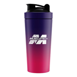 MUSCLETECH STAINLESS STEEL PURPLE/PINK SHAKER