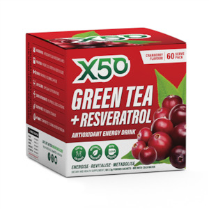 X50 Green Tea + Resveratrol 60 Serve