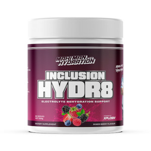 MAHI MAN INCLUSION HYDR8 ELECTROLYTE REHYDRATION 60 SERVES - MIXED BERRY