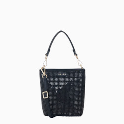 saben coco bag black + black crystals