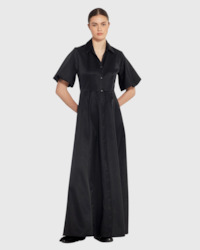 juliette hogan sevilla dress (luxe sheen wool) black