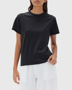 Clothing: silk blend tee black