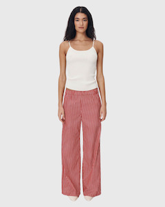 rowie rocco stripe pants cherry red