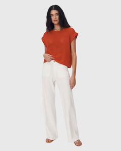 rowie paige linen pants bone