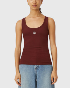 Nora Scoop Neck Tank Chestnut Brown