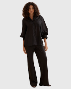 Clothing: Sunny Beach Shirt Black Voile