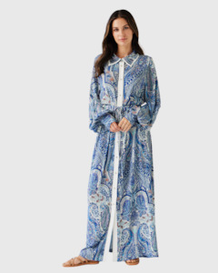 Yoyo Dress Blue Paisley