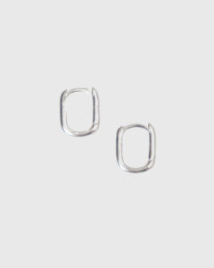 Clothing: Oval Hoops 10mm Silver