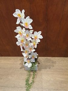 Florist: Artificial Cymbidium Orchid arrangement