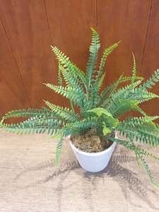 artificial fern pot