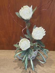 artificial Protea pot