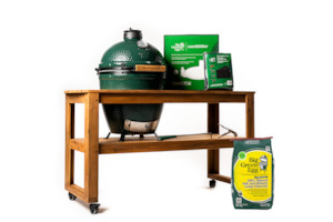 Big Green EGG Large Bundle on Acacia Hardwood Table - 128266