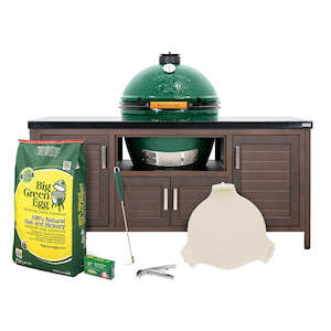 Eggcessories: Big Green Egg XL 72in Farmhouse Kitchen bundle c/w EGG,Farmhouse,convEGGtor,cover,grid gripper,ash tool,charcoal,table nest