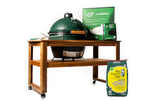 Big Green EGG XL Bundle on Acacia Table - 128241