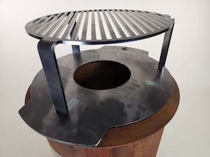 Outdoor Heating: Smokeless Corten Firepit Grill System (3 sizes suit 500mm/700mm/900mm firepit)