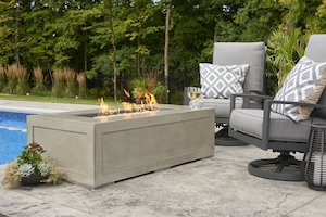 Outdoor Heating: OGR Cove Linear Gas Fire Pit Table