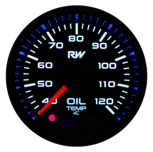 Raceworks 52mm Electronic Oil Temperature Gauge Kit - BC Direct