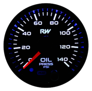 Raceworks 52mm Electronic Oil Pressure Gauge Kit - BC Direct