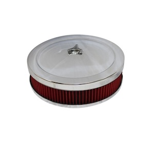 CARBURETOR 9 "AIR FILTER CHROME TOP, RECESSED BASE - BC Direct