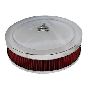 CARBURETOR 14" AIR FILTER CHROME TOP, RECESSED BASE - BC Direct