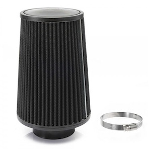 Filters Air Intake - BC Direct: 76MM UNIVERSAL POD FILTER - LONG - BLACK - BC Direct