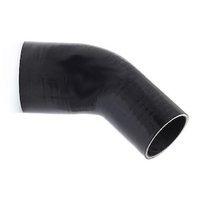 45 Degree - BC Direct: 45DEG 2 / 2.25 SILICONE REDUCER - BLACK (52MM-57M) - BC Direct