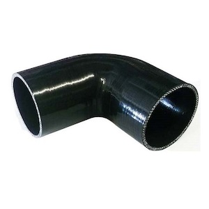 BLACK 90 DEGREE SILICONE 2.75" (70MM) - BC Direct