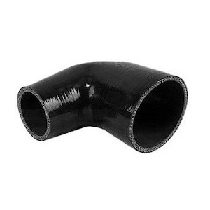 90DEG 1.75/2 SILICONE REDUCER BLACK (45MM-51MM) - BC Direct