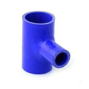 Blue - BC Direct: 3" SILICONE T-HOSE 38MM SPOUT - BLUE (76MM) - BC Direct