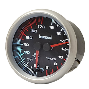 60MM DUAL OIL TEMP/ VOLT GAUGE - BC Direct