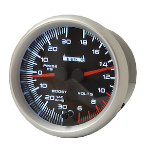 60MM DUAL TURBO BOOST/VOLT GAUGE - BC Direct