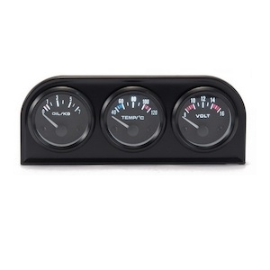 52mm Analog: 52MM 3 IN 1, VOLT + WATER TEMP + OIL PRESSURE KIT - BC Direct