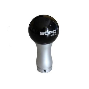 GEAR KNOB. BLACK KNOB, SILVER SHAFT - BC Direct