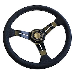 Steering Wheel Low Dish 350MM (Nardi Style) - BC Direct