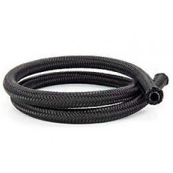 Braided Hose: AN6 BRAIDED LINE. BLACK NYLON COTTON OVER STEEL BRAID - BC Direct