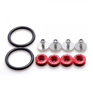 RED ALUMINIUM QUICK RELEASE BUMPER FASTENERS KIT - BC Direct