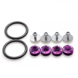 PURPLE ALUMINIUM QUICK RELEASE BUMPER FASTENERS KIT - BC Direct