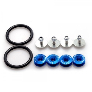 BLUE ALUMINIUM QUICK RELEASE BUMPER FASTENERS KIT - BC Direct