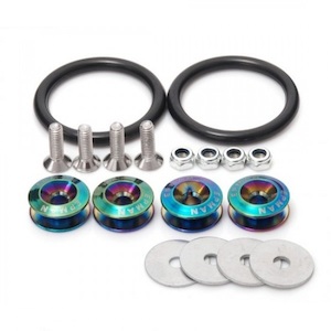 NEO CHROME ALUMINIUM QUICK RELEASE BUMPER FASTENERS KIT - BC Direct