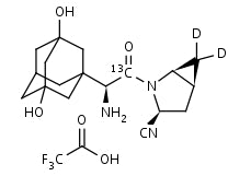 S: 5-Hydroxysaxagliptin-13C,d2 TFA Salt