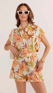 MINK PINK - Sarai Belted Playsuit - Batik Tropical