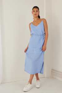 RE:UNION - Lulu Midi Dress -- Cornflower Blue