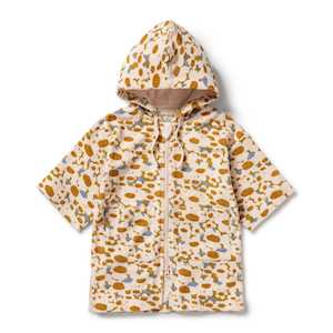 Womenswear: Wilson & Frenchy - Organic Terry Hooded Towel - Flower Burst