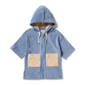 Womenswear: Wilson & Frenchy - Organic Terry Hooded Towel - Dusty Blue